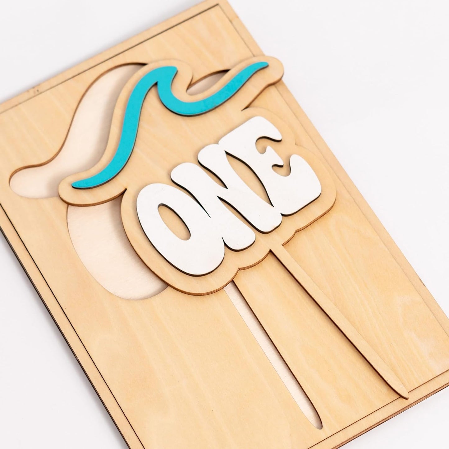 Wave Cake Topper - The Big One Cake Topper, Beach Themed First Birthday Decoration Supplies, Surf Theme 1st Birthday Party Decor for Cake Smash, Photo Props...