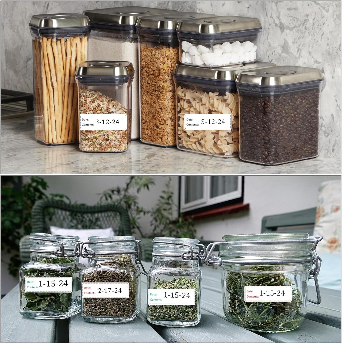 1000pcs Freezer Labels,1x3 inch for Food containers,Food Labels Quick and Easy to Remove- Easy to Write on(White)