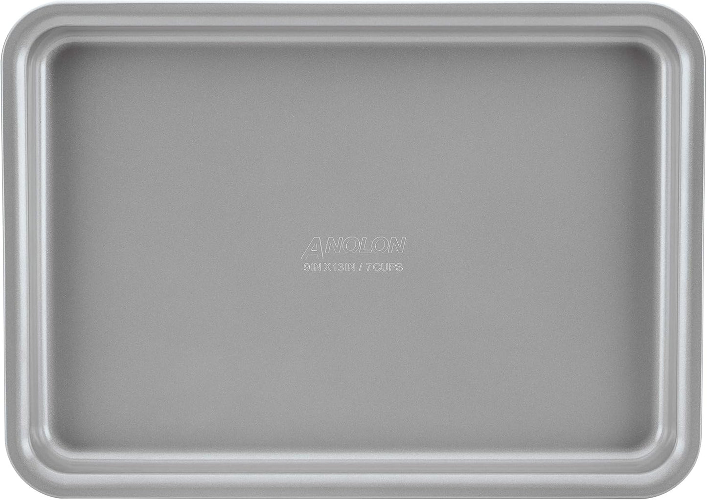 Anolon Gourmet Nonstick Bakeware Set with Nonstick Cookie Sheets / Baking Sheets - 3 Piece, Graphite Gray