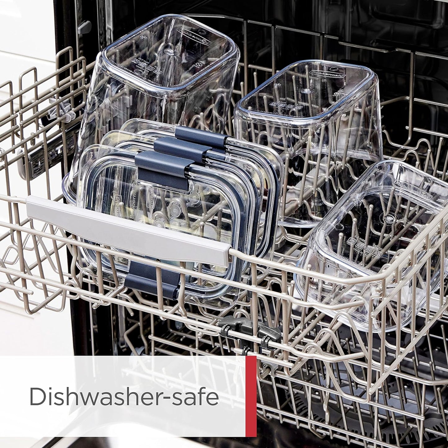 Rubbermaid Brilliance BPA-Free Food Storage Containers with Lids Airtight Kitchen and Pantry Organization Set Includes 3 Containers and Scoops Clear 16 cups