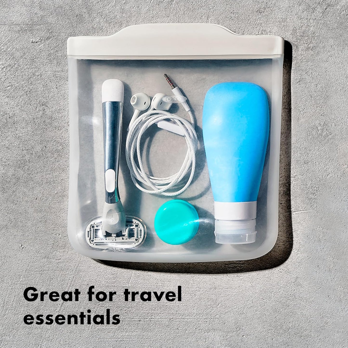 OXO Good Grips Silicone Reusable Bag – Half Gallon Bag (64 oz) - Oat