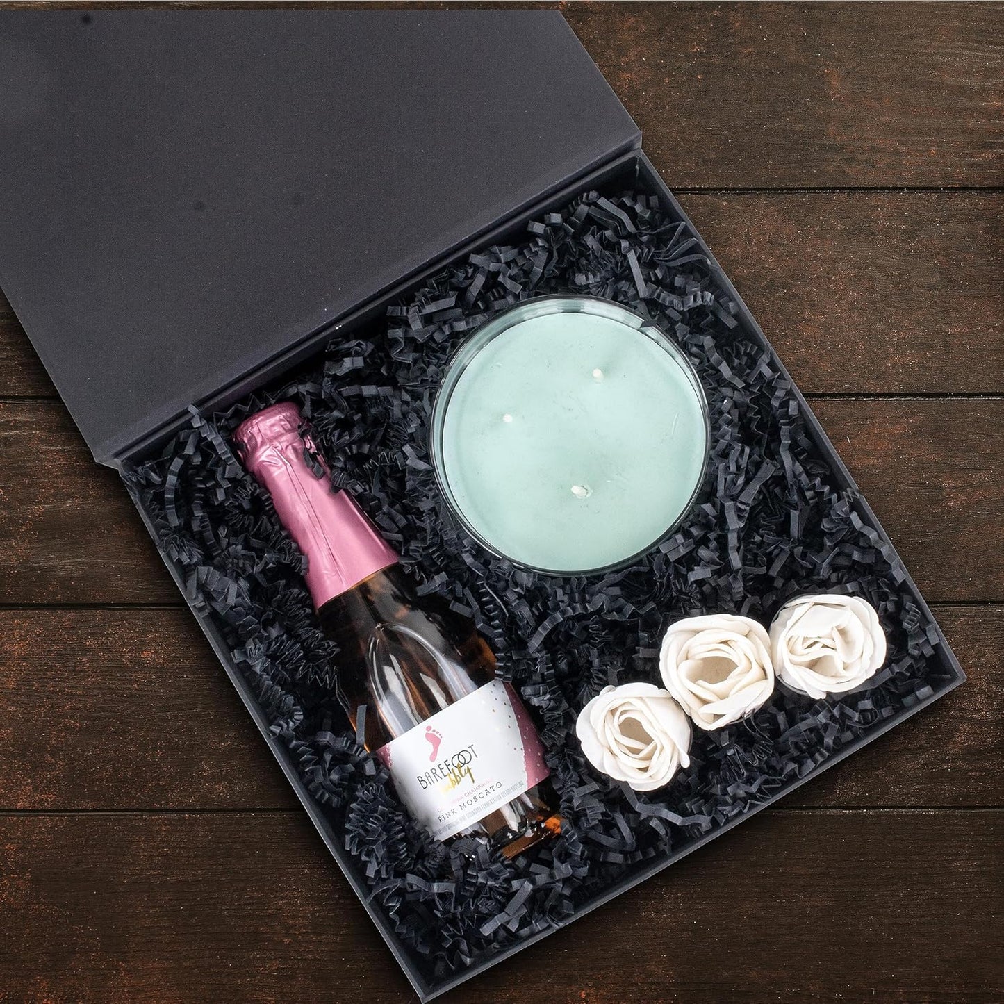 MagicWater Crinkle Cut Paper Shred Filler - 2 LB Black - Premium Quality Recyclable, Eco-Friendly Decorative Packaging for Gift Wrapping, Basket Filling, Birthdays, Weddings & Anniversaries.