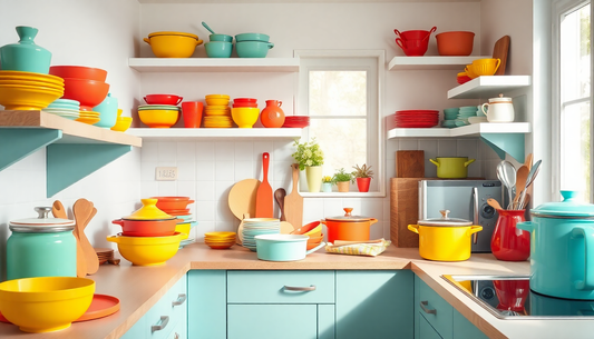How to Mix and Match Kitchenware Colors for a Cheerful Kitchen