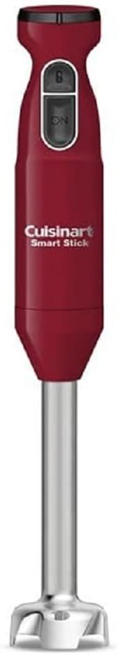 Cuisinart Hand Blender, Smart Stick 2-Speed - Powerful & Easy to Use Stick Immersion Blender-for-Shakes, Smoothies, Puree, Baby Food, Soups & Sauces, Red, CSB-175RP1