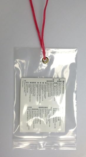 GPI - 5" x 7" Reclosable Zip Bags with Bottom Hang-hole & Pre-inserted 12" Twist-tie. 4 Mil Heavy-duty Resealable Zipper Baggy with Grommet/Metal Eyelet for Hanging (Insert Size 4.5x5.5) 500 Pack