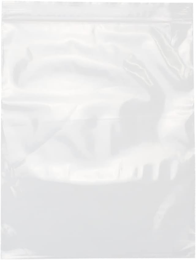 13" X 18" (100 Bags) 2 Mil Clear Reclosable Zip Plastic Poly Bags with Resealable Lock Seal Zipper