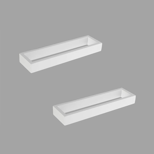 GERZWY Bath Towel Holder Stainless Steel Towel Hanger Wall Mount Towel Ring for Bathroom 2 Pack, White