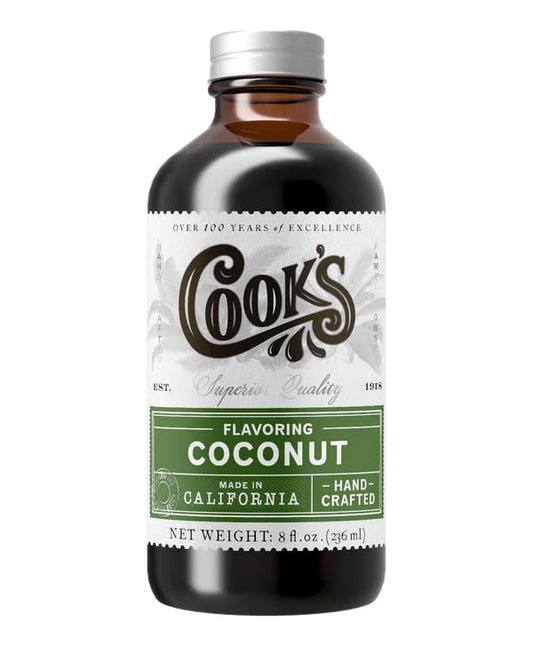 Cook's, Coconut Flavoring for Cakes, Cookies, Pastries, Ice Creams, Smoothies, 8 oz