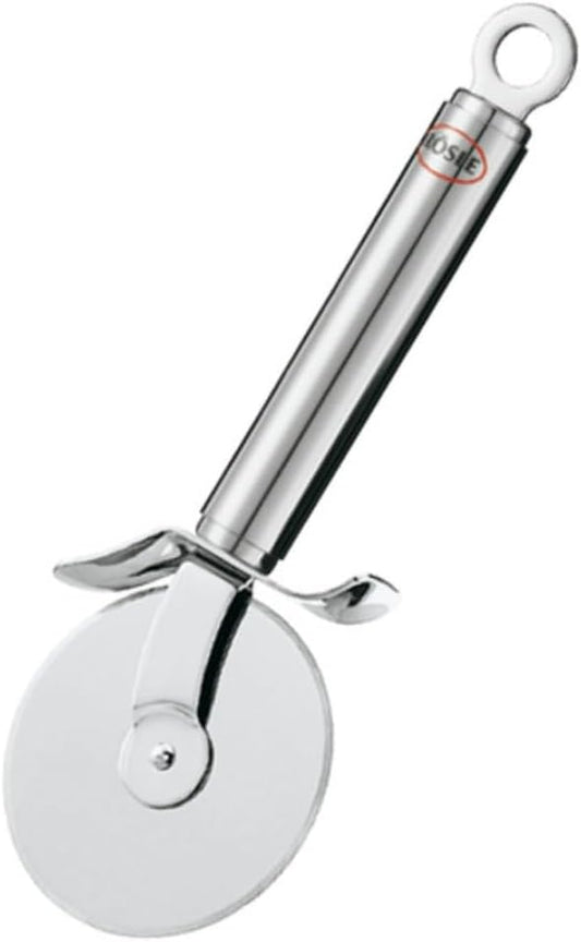 Rösle 12718 Stainless Steel Round-Handle Pizza Cutter Wheel with Thumb Leverage 7.9 in.