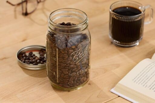 Ball Wide Mouth Clear Glass Canning Quart 32 Oz Mason Jars with Lids, 12 Pack