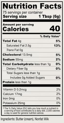 Anthony's Premium Butter Powder, 1 lb, Gluten Free, Non GMO, Made in USA, Keto Friendly, Hormone Free