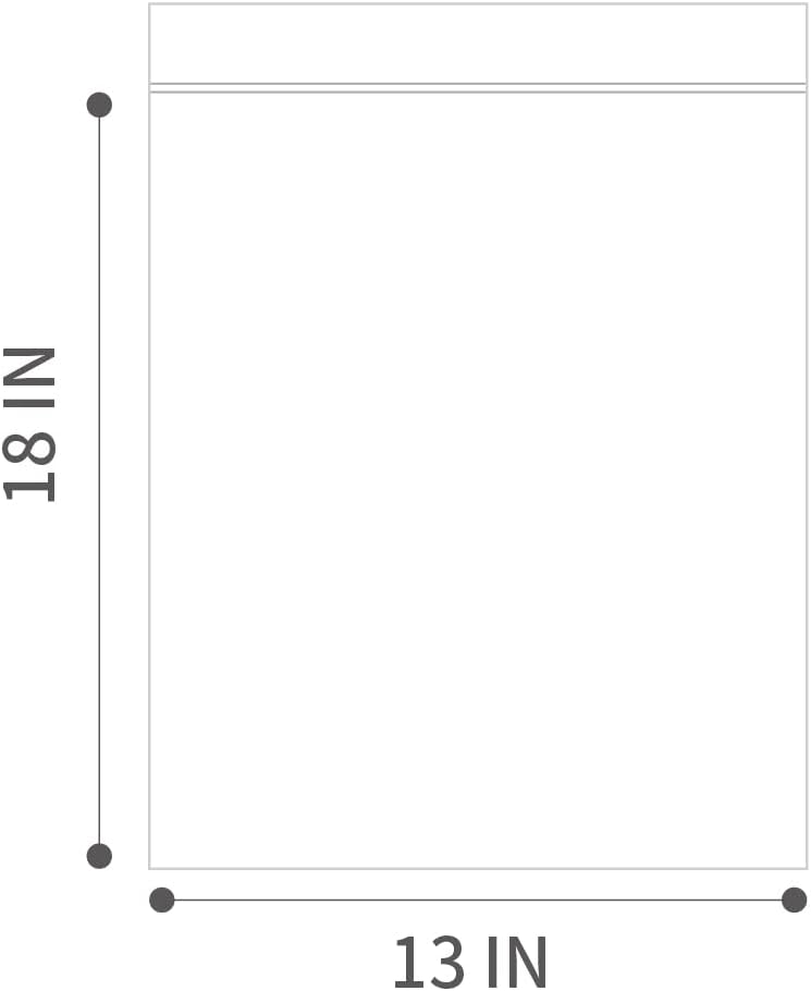 13" X 18" (100 Bags) 2 Mil Clear Reclosable Zip Plastic Poly Bags with Resealable Lock Seal Zipper