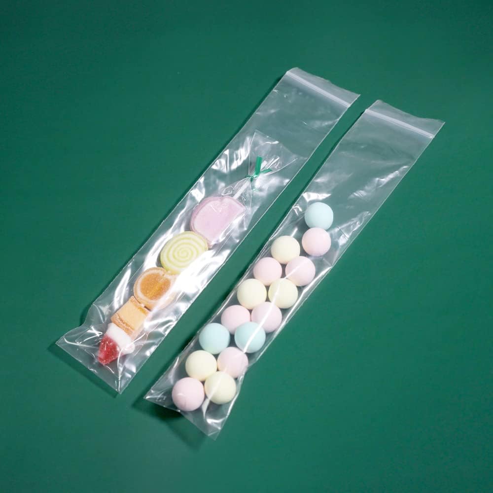 iMailer - 200 Pcs - 2" x 10" Incense Bags-Resealable Zip Bags for Snack, Necklaces, Jewelry, Packaging & Shipping