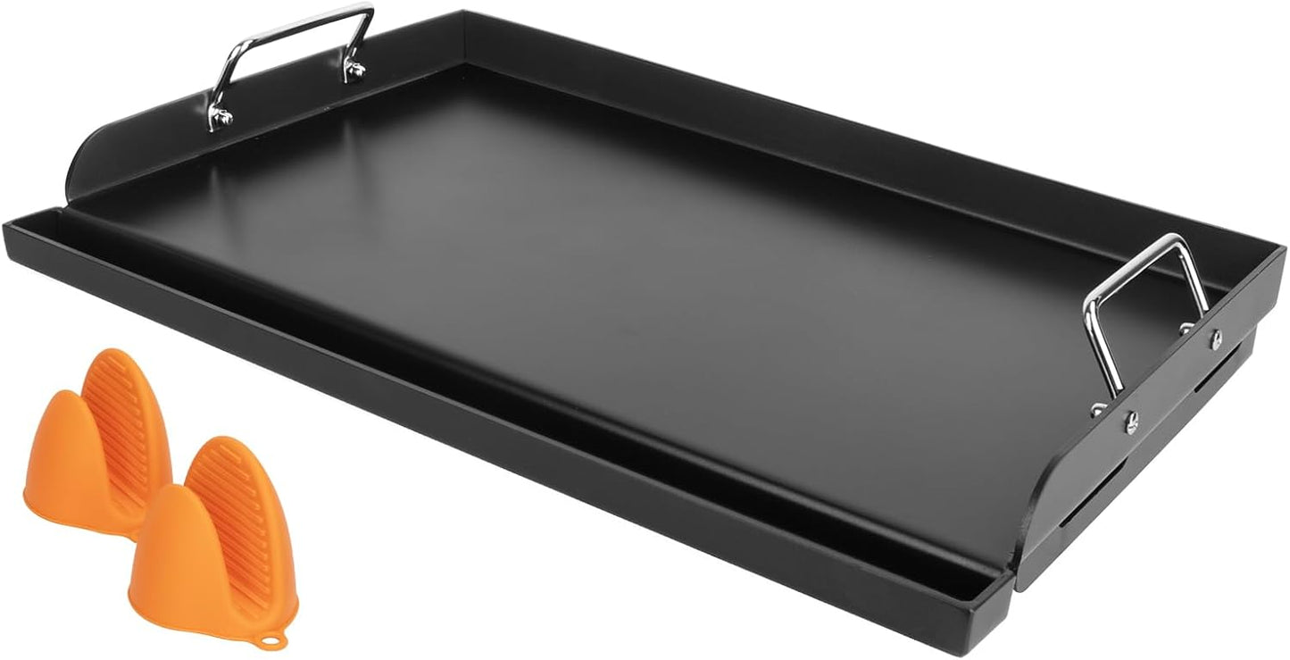 25"x16" Nonstick Coating Griddle for Gas Grill, Universal Griddle Insert for Gas Stove/Gas Grill/Electric/Charcoal, Flat Top Plate for Outdoor Cooking and Camping Grilling