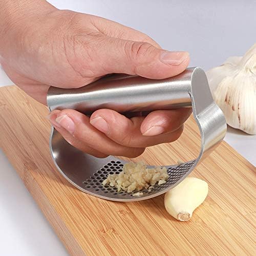 Garlic press kitchen tool garlic peeler professional ginger crusher ergonomic labor-saving crusher garlic press rocker stainless steel