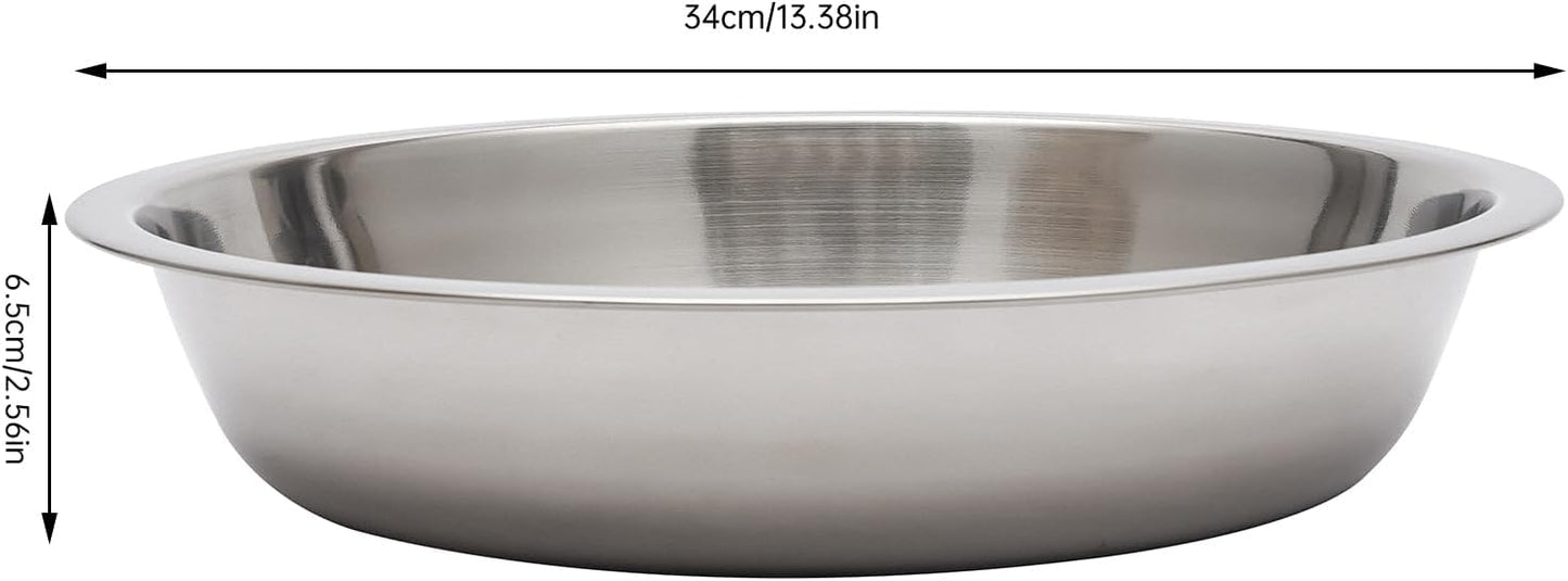 Chafing Dish Buffet Set Silver Accent, 4.5L Round Stainless Steel Chafer, Upgraded Buffet Servers and Warmers Set Warming Tray for Wedding, Parties, Banquet and Events (Silver)