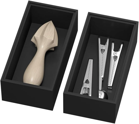 Bamboo Drawer Organizer, Small Silverware for Kitchen Drawer, Stackable Utensil Organizer, 2 Pcs Flatware Organizer, Wooden Storage Box Tray (Black, 6 X 3 X 2 Inch)