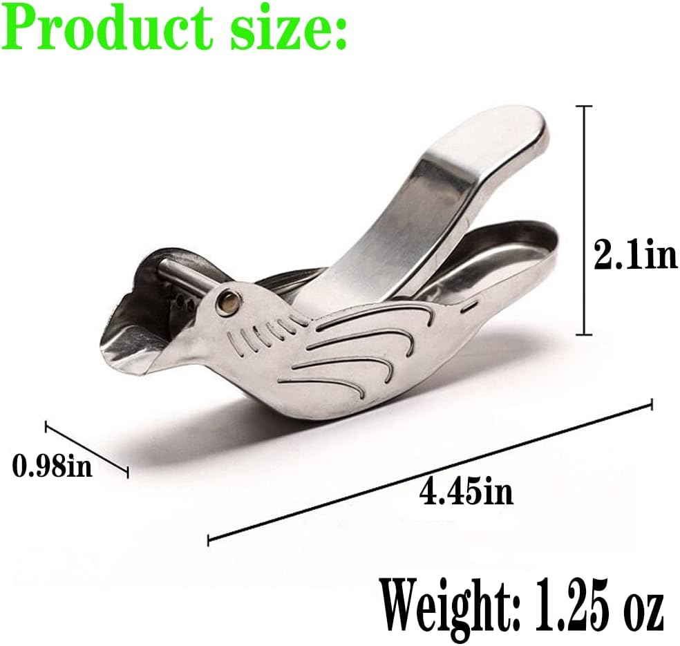 New Acrylic Manual Lemon Slice Squeezer, Portable Transparent Fruit Juicer, Elegance Bird Shape, Hand Juicer for Orange Lemon Lime Pomegranate (4Pcs) (2Pack)