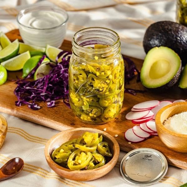 Ball Regular Mouth Glass Mason Jars with Lids and Bands, Used for Canning (Pint, 16 Ounce (Pack of 4))