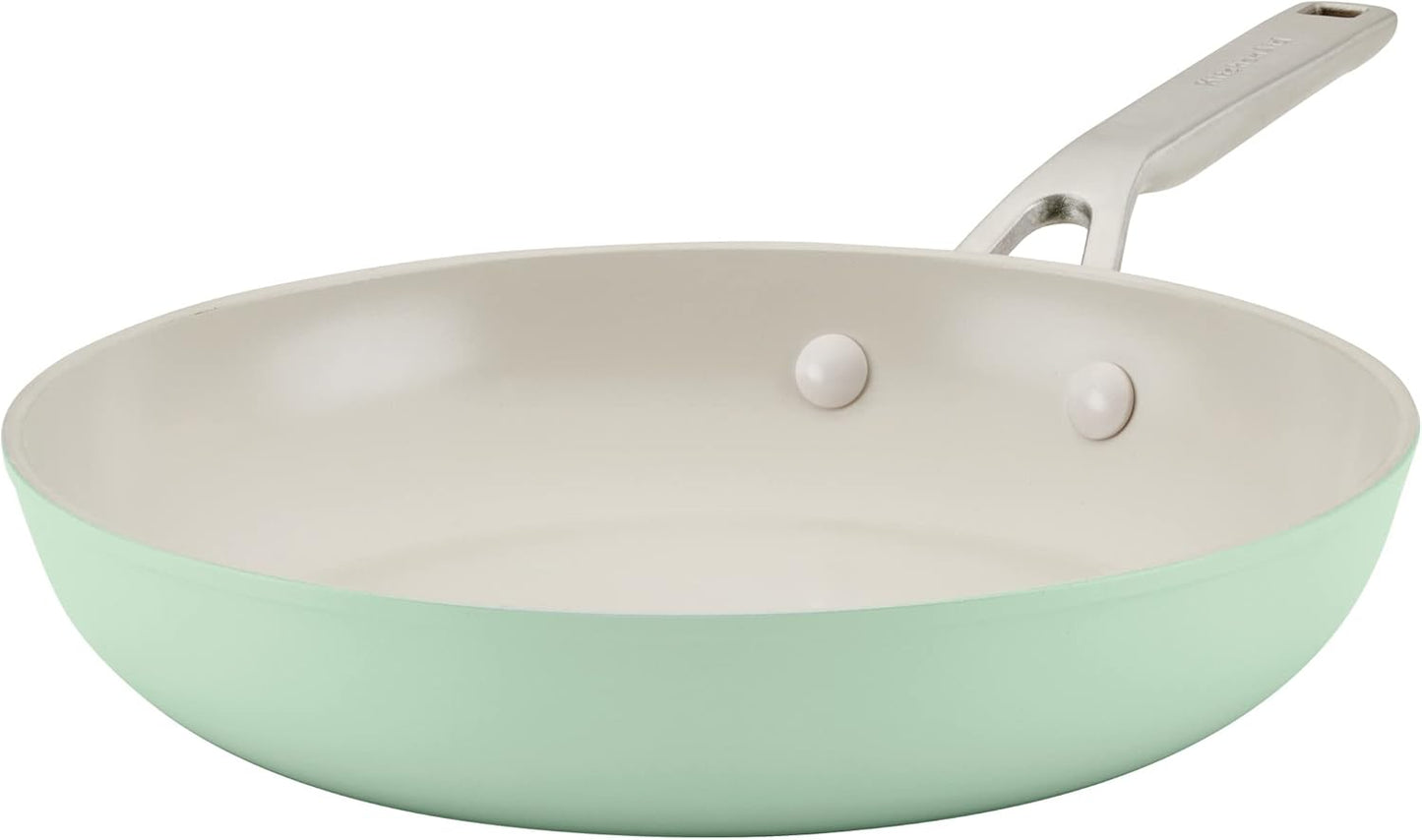 KitchenAid Hard Anodized Ceramic Nonstick Frying Pan/Skillet, 10 Inch, Pistachio