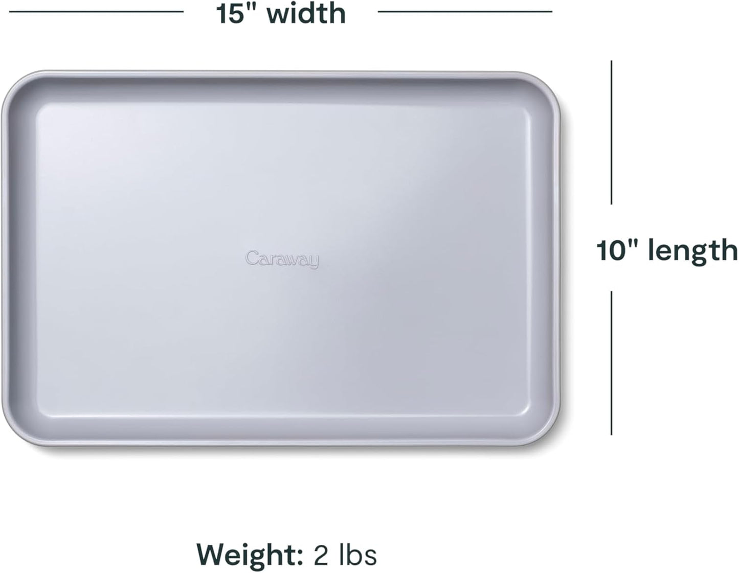 Caraway Non-Stick Ceramic Baking Sheet - Naturally Slick Ceramic Coating - Non-Toxic, PTFE & PFOA Free - Perfect for Baking, Roasting, and More - Medium (15" x 10") - Gray