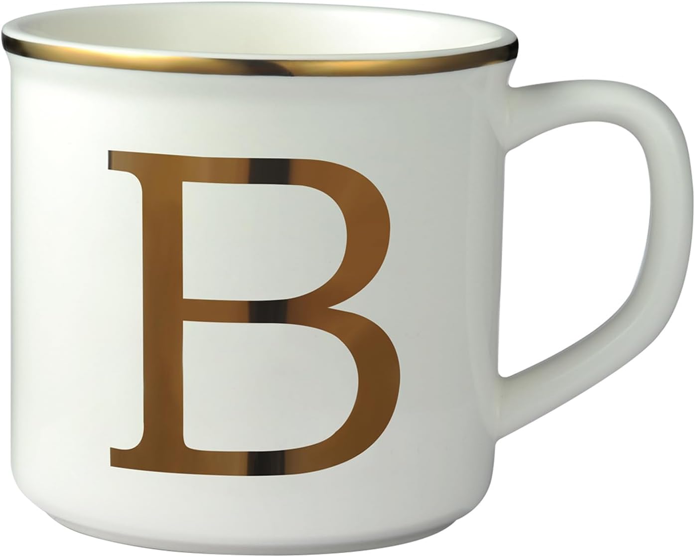 Miicol Ceramic Coffee Mug 16 oz, Monogram Coffee Cup, Golden Initial Tea Mug, Personalized Tea Cup, Unique Gift, Large Mug for Home, Office, Letter B