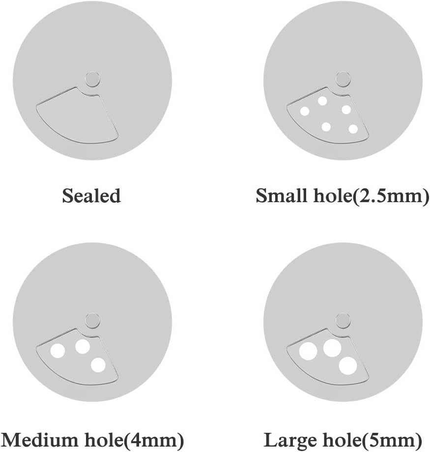 Accmor 2pcs Salt and Pepper Shakers,Stainless Steel Shaker for Salt Powder Sugar Cinnamon Pepper, Spice Dispenser with Adjustable Pour Holes,Pink