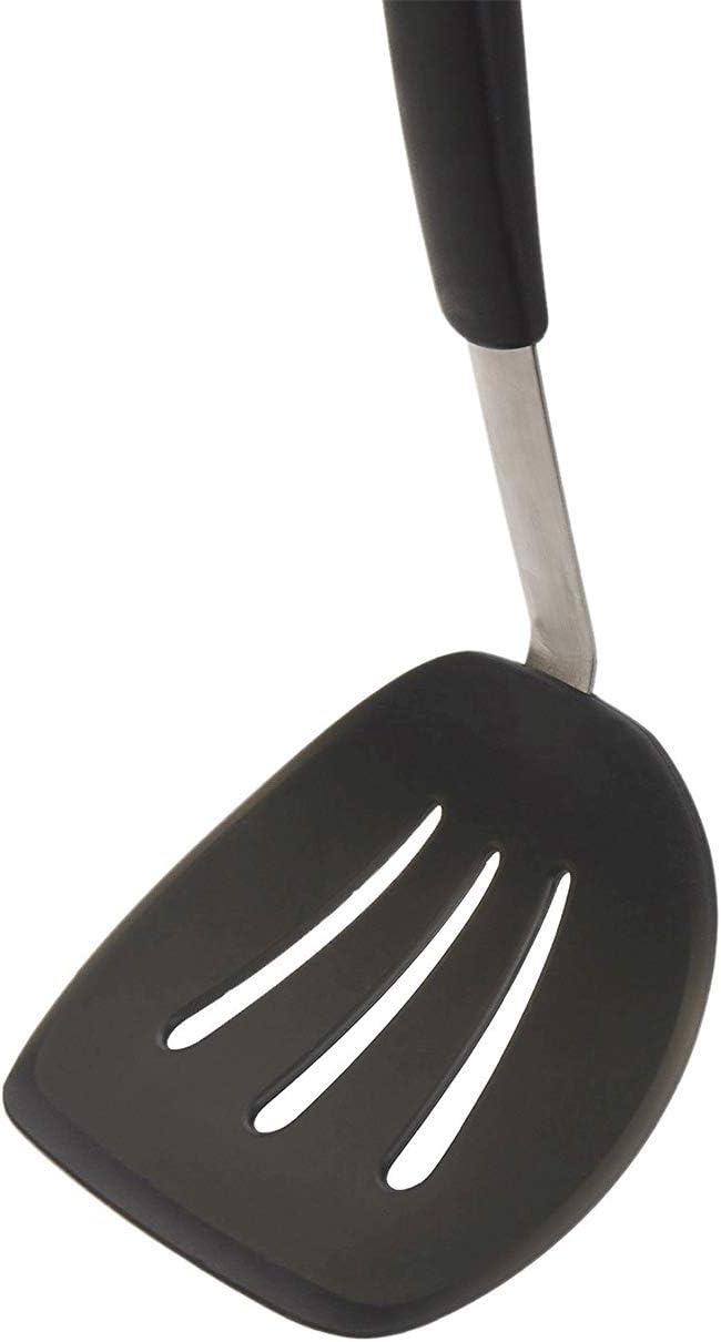 Silicone Turner, Perfect Pancake Flipper and Egg Turner, Heat Resistant Rubber Spatula Wide for Large Food