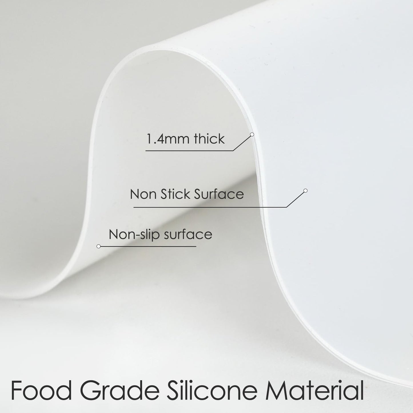 Oversize Silicone Placemat, 31.5 * 23.6" Food-Grade Flexible Silicone Table Mat for Baking Pastry Non-Stick, Kids Nonslip Dinner Placemat Heat Resistant Waterproof Countertop Protector, Translucent
