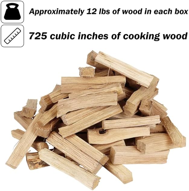 Mini Pizza Oven Wood 6 Inch Firewood Pizza Logs Naturally Cured White Oak Hardwood for Portable Wood Pizza Ovens 750 Cubic Inches, Approximately 12lbs (Cherry)