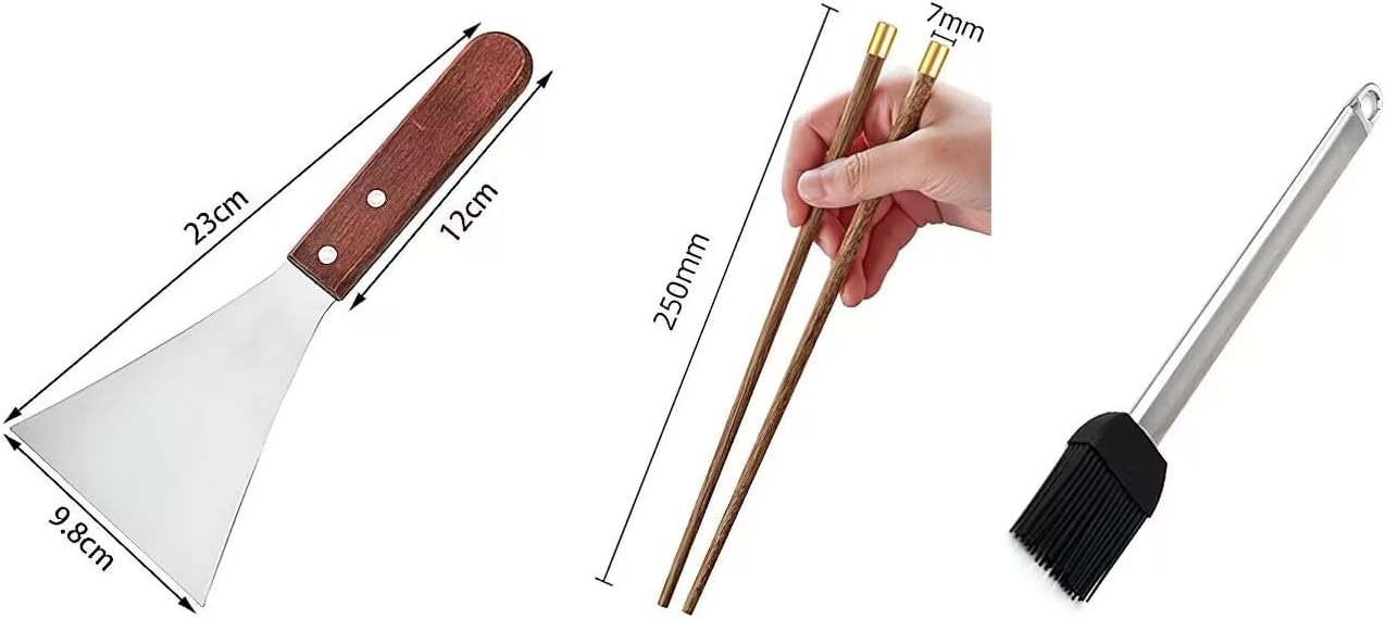 YYMIYU Tamagoyaki Japanese Omelette Pan Cast Iron Wooden Handle 9×7 inch