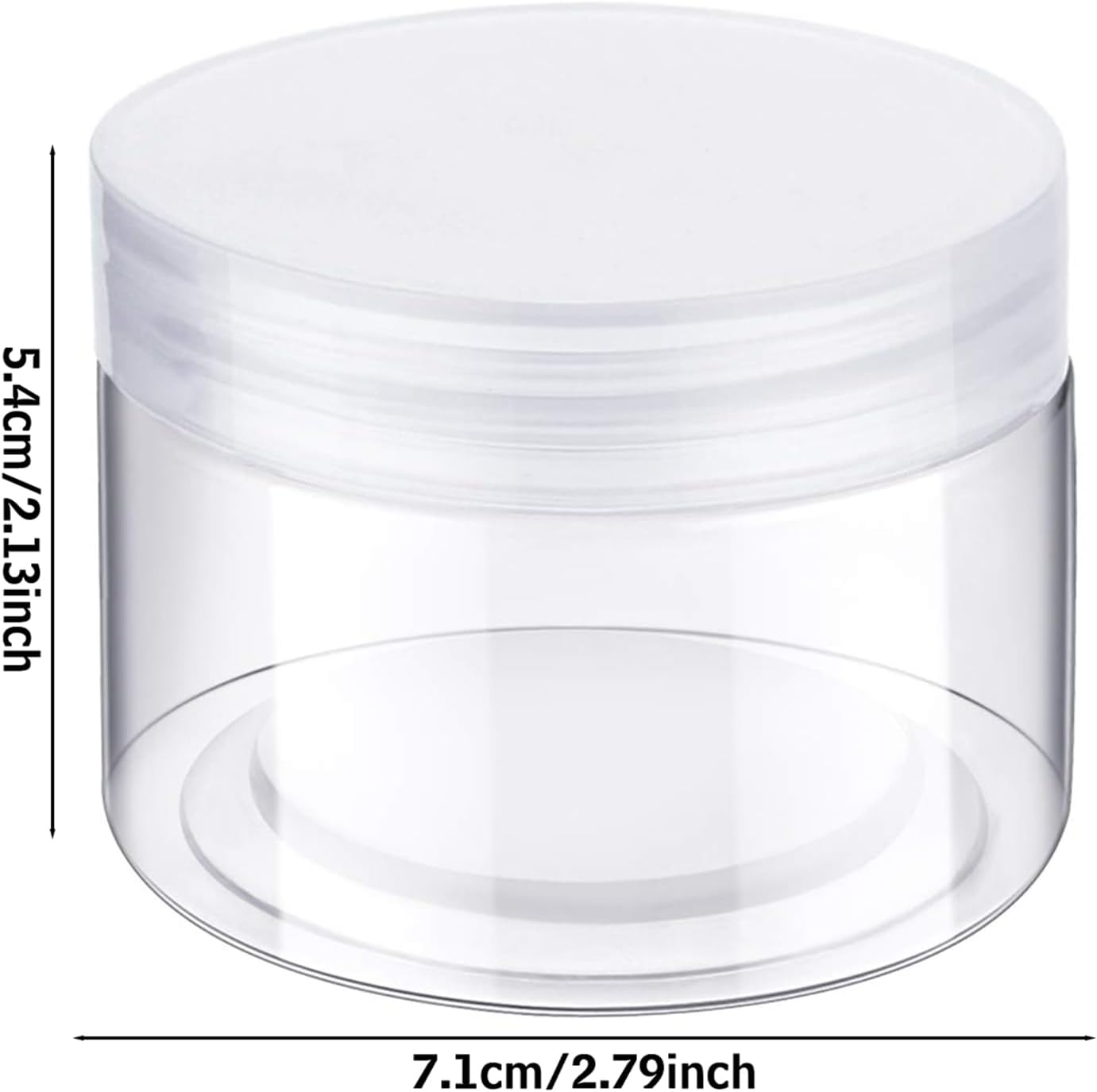 SATINIOR 6 Pack 5 oz Plastic Jars Containers with Lids Wide-mouth Refillable Leakproof Reusable Round Empty Jars for Travel Cosmetic Dry Food SpiceCandy Cookie Home Kitchen Organizing (Clear)