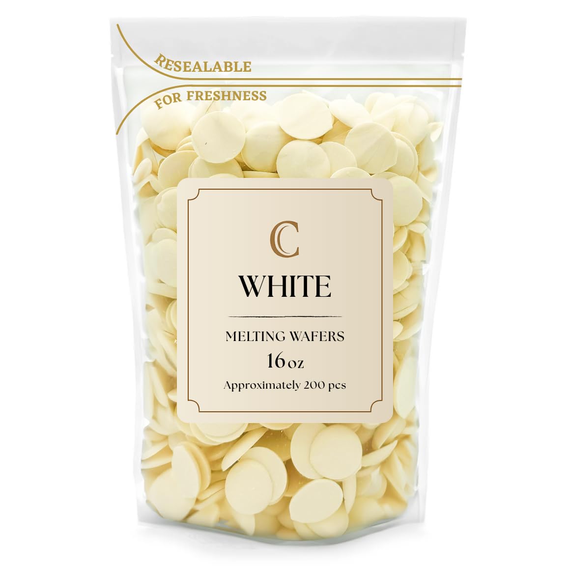 KIDU Chocolate Melting Wafers 16 Ounces Bulk Perfect For Dipping, Deserts, Baking And More - 1 Pound (White New)