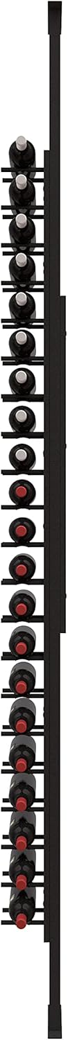 Ultra Wine Racks Floor-to-Ceiling Mount Display (1 Side, Single Deep, Black, Holds 21 Wine Bottles) - Modern Metal Wine Storage for Wine Cellars, Home Bars, Kitchens, and Dining Rooms