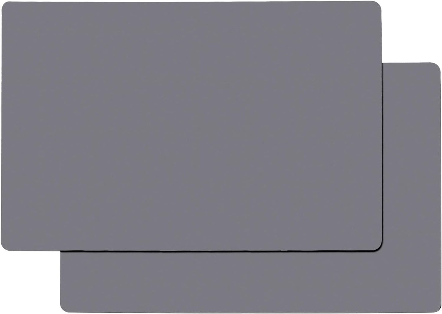 Silicone Mats for Kitchen Counter, Thicker 0.06", 25 x 17 inches Multipurpose Table Mat, Silicone Pad Desk Work Mat, Nonstick Nonskid Heat-Resistant Pad, Placemat, Dark Gray, 2PCS