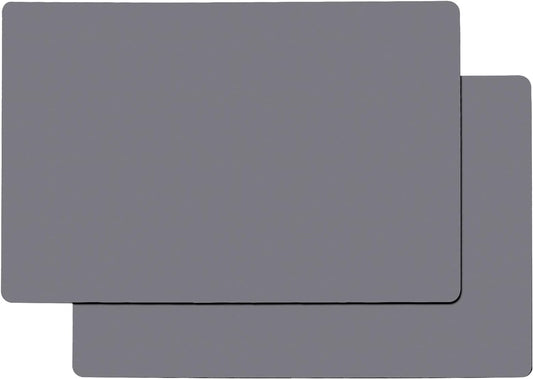 Silicone Mats for Kitchen Counter, Thicker 0.06", 25 x 17 inches Multipurpose Table Mat, Silicone Pad Desk Work Mat, Nonstick Nonskid Heat-Resistant Pad, Placemat, Dark Gray, 2PCS