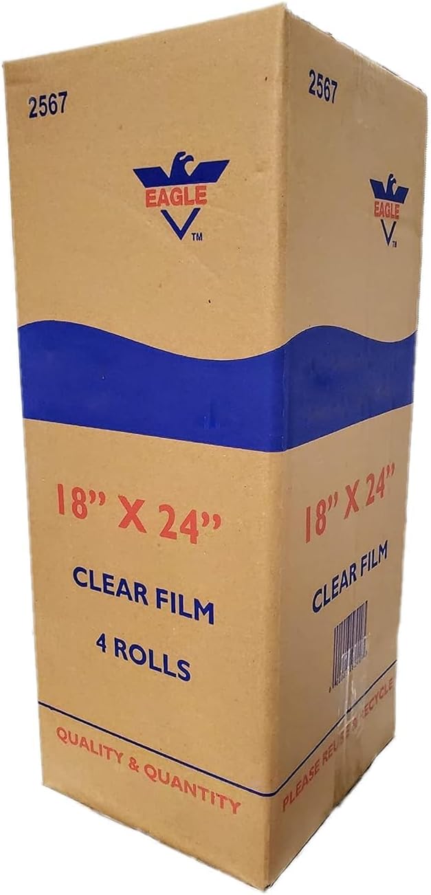 [4 Rolls] 18 x 24 Plastic Produce Bags on a Roll, 1000 Count, Reclosable Food Storage Bags,