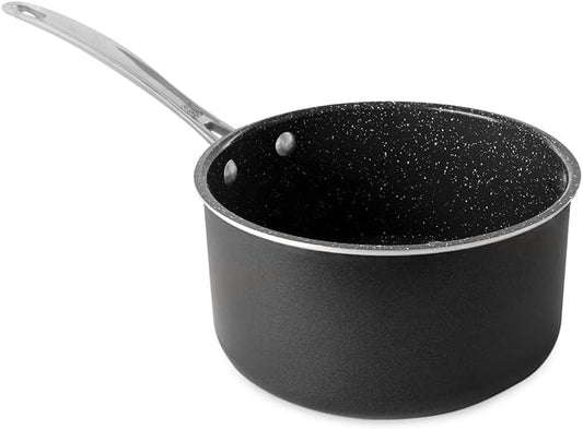 Nordic Ware Basalt Formed Aluminum Sauce Pan, 3 Quart, Ceramic Coating