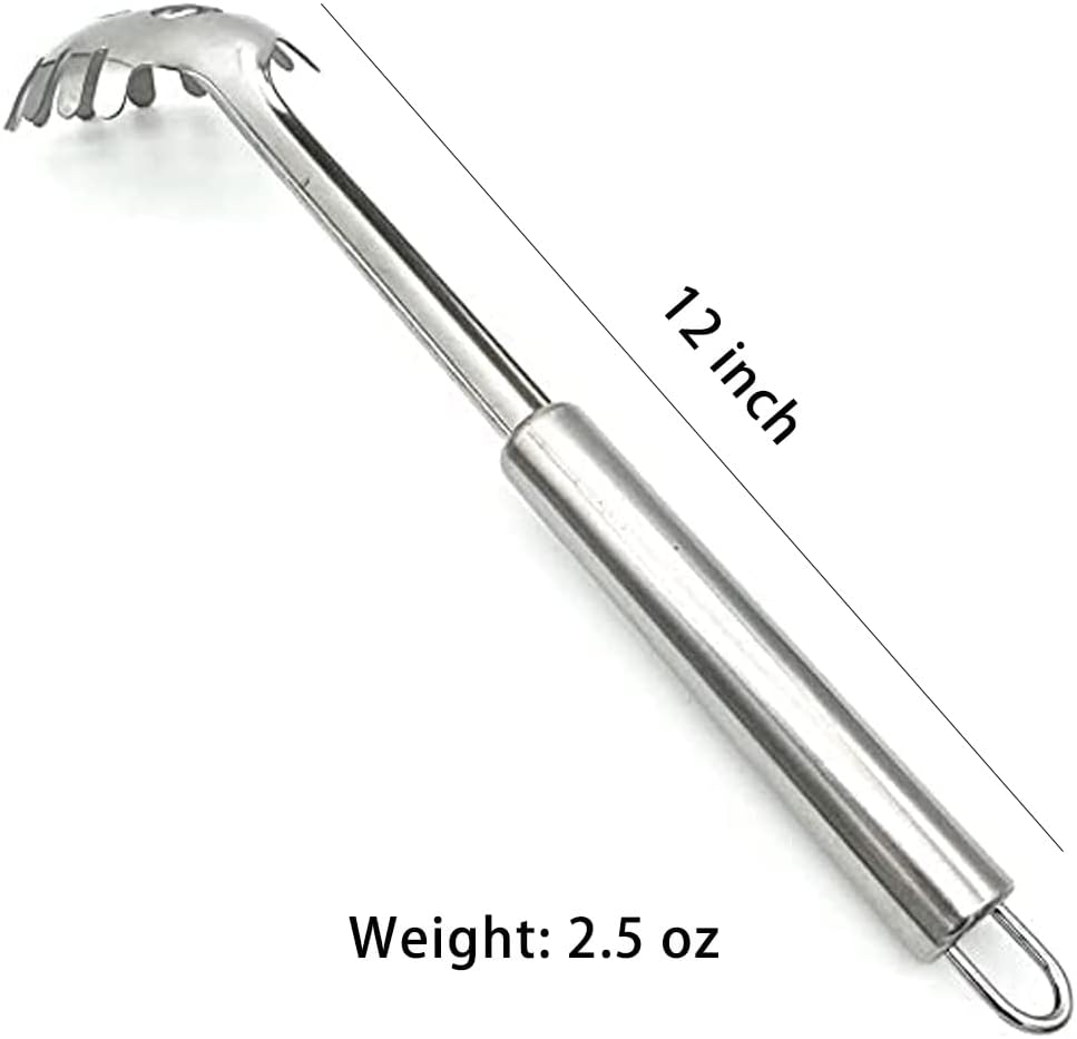 2-Piece Spaghetti Set, Stainless Steel Pasta Server & Tongs, Heat Resistant, 12 Inch