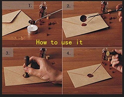 Vintage Kettle Teapot Gift Cards Sealing Art Wax Seal Stamp Rosewood Handle Decorative Wedding Invitations Gift Cards Paper Stationary Envelope Custom Logo Picture Wax Seal Sealing Stamp Set