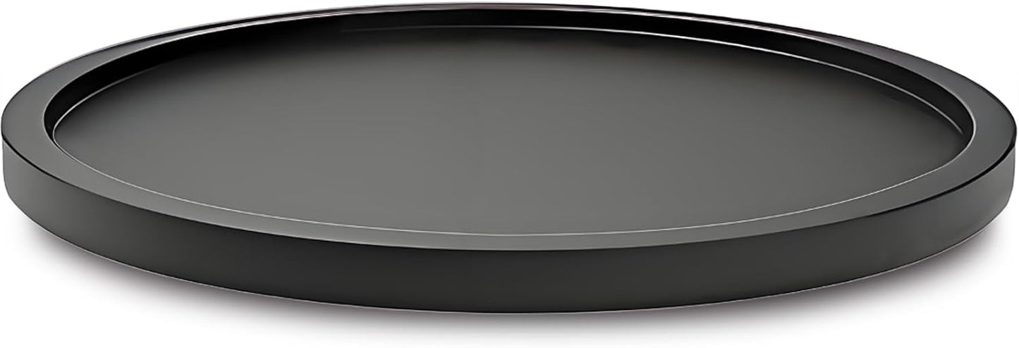 10" Black Bamboo Lazy Susan Organizer Kitchen Turntable for Cabinet Pantry Table Organization