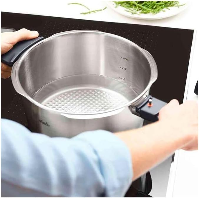Fissler Vitavit Premium Pressure Cooker with Steamer Insert, 8.5 Quart