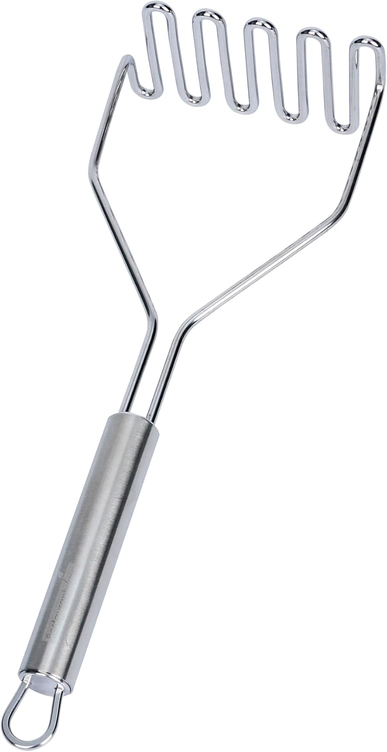 Restaurantware-German Standard Wire Mashers With Ergonomic Handle, 6 Heavy-Duty Potato Mashers - Dishwashable, Durable, Stainless Steel Food Masher, For Avocado, Beans, Sweet Potatoes, And, More