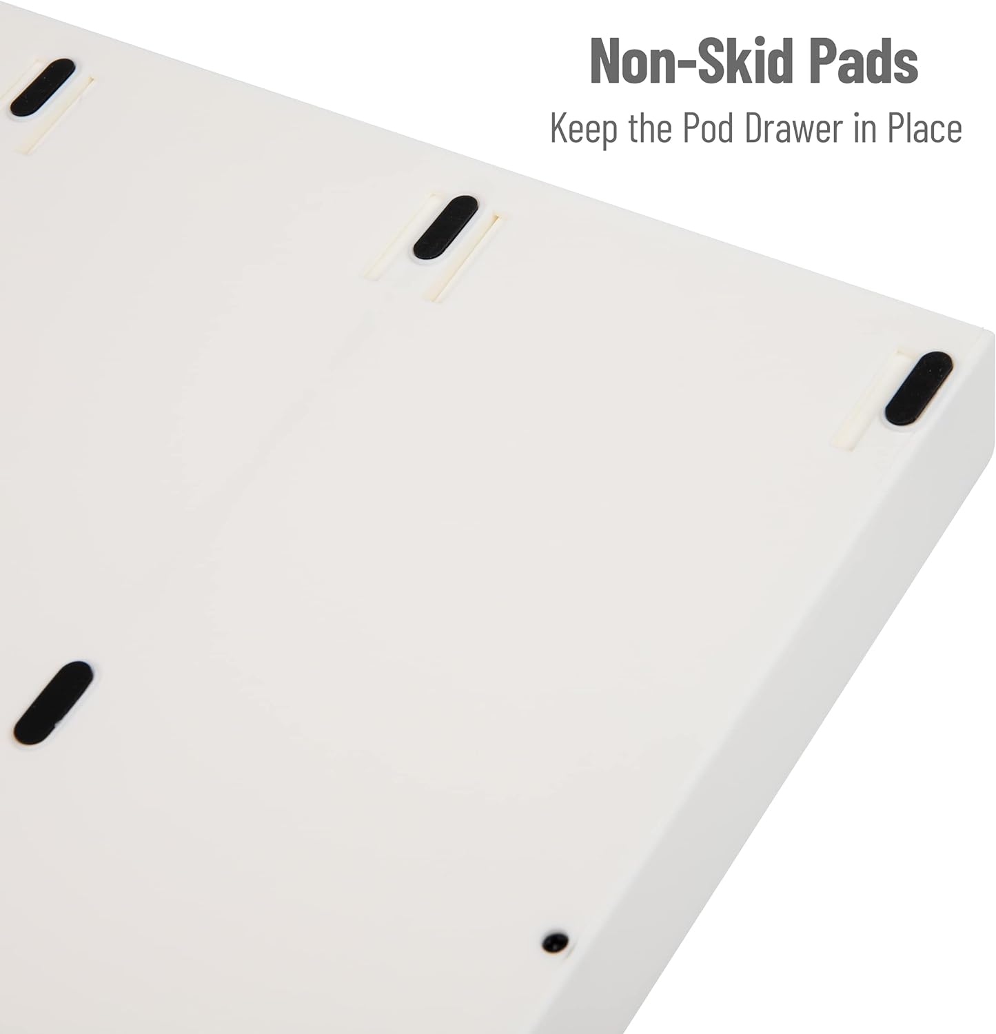 Mind Reader Single Serve Coffee Pod Organizer with 3 Drawers, 36 Pod Capacity, Countertop , 12.25"L x 13.5"W x 2.5"H, White