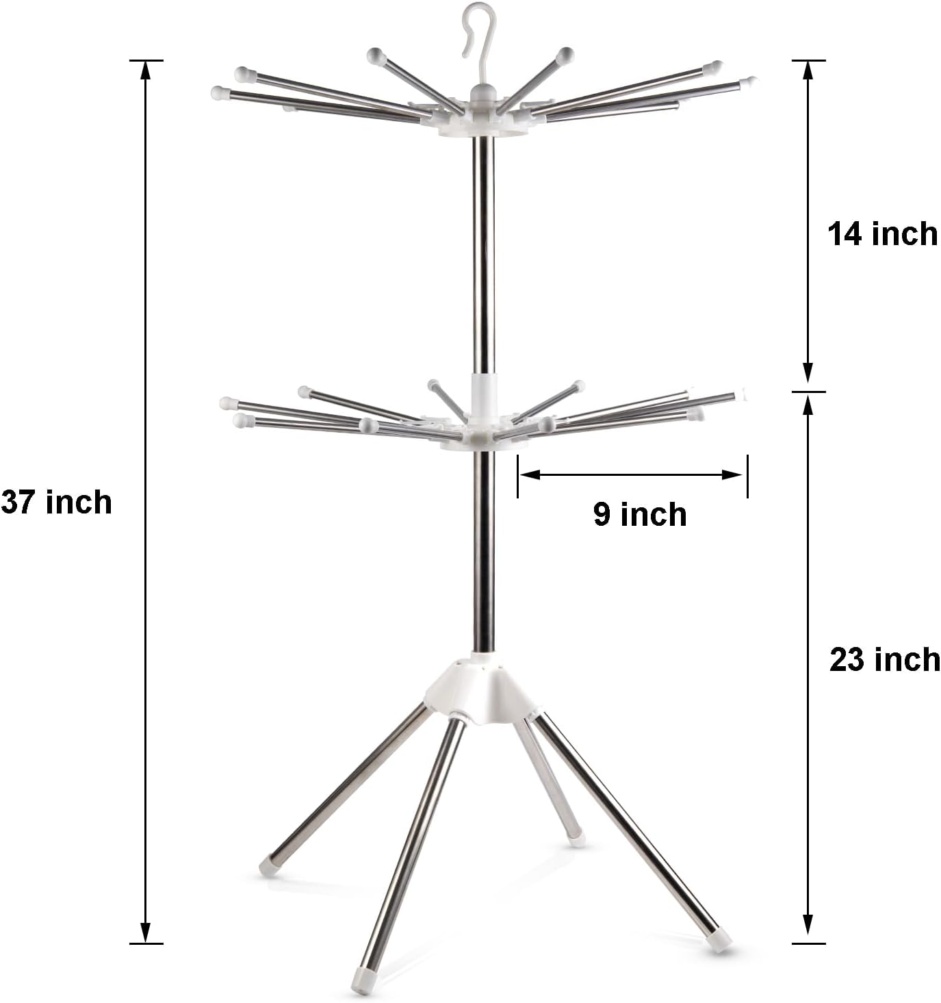 Pasta Drying Rack, Large Pasta Rack with 20 Arms, Pasta Drying Rack Collapsible for Homemade Fresh Spaghetti