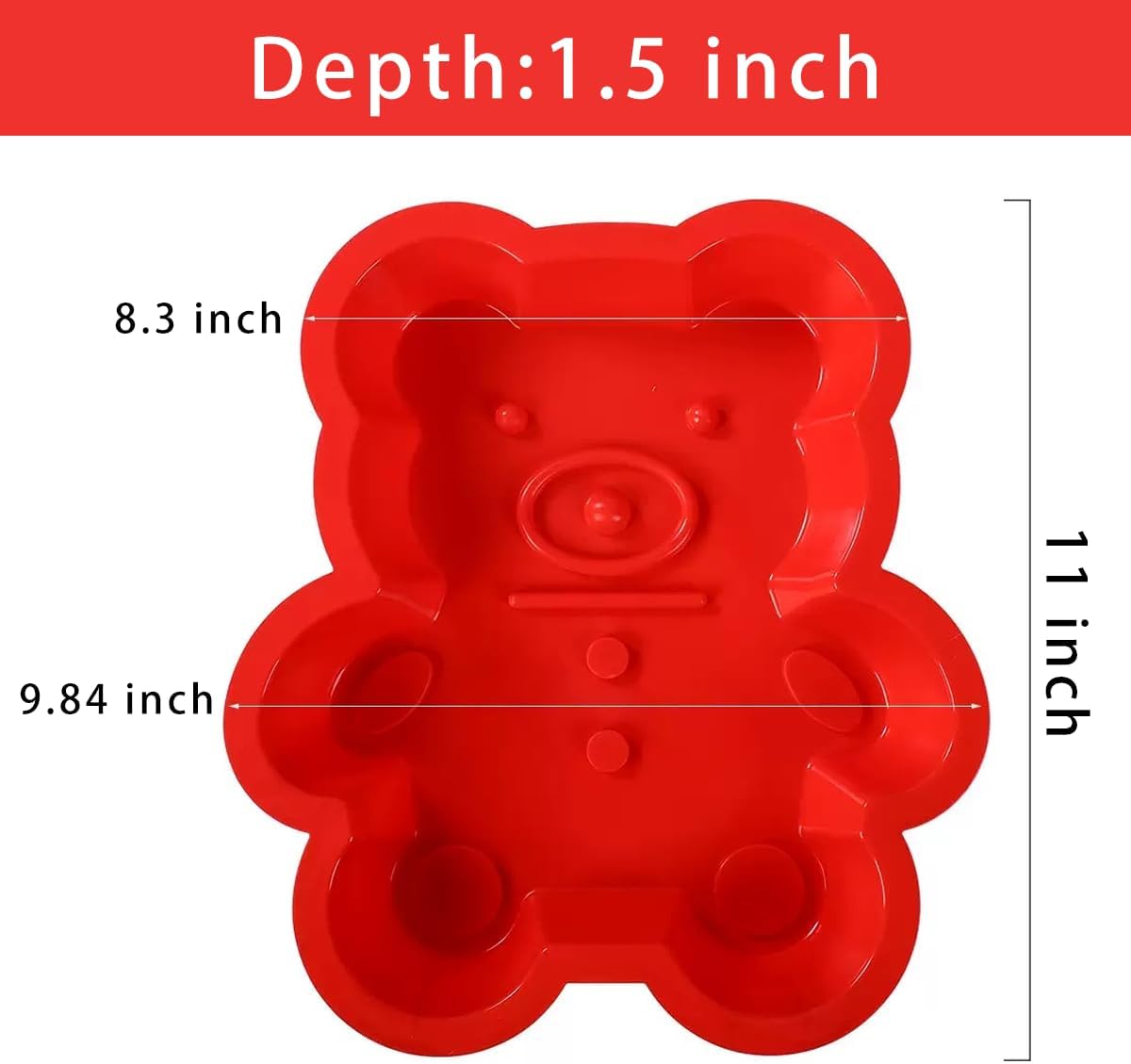 11 inch Silicone Bundt Cake Pan, Non-Stick Silicone Fluted Pans, ome Baking DIY Cake Mold for Cake, Jelly, Bread, Chocolate, Para Gelatinas (1 Pack)