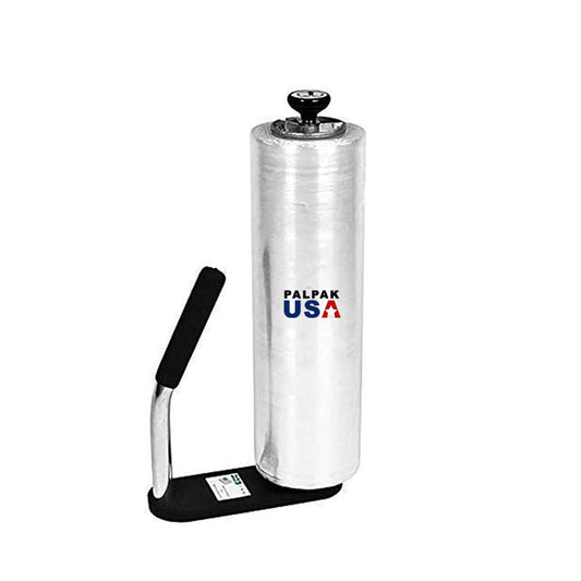 Made in USA! Industrial Strength Stretch Film Dispenser - Palpak100 Light Weight Pallet Wrapper – Tension Knob Adjustment Wrap Handle (1 Pack)