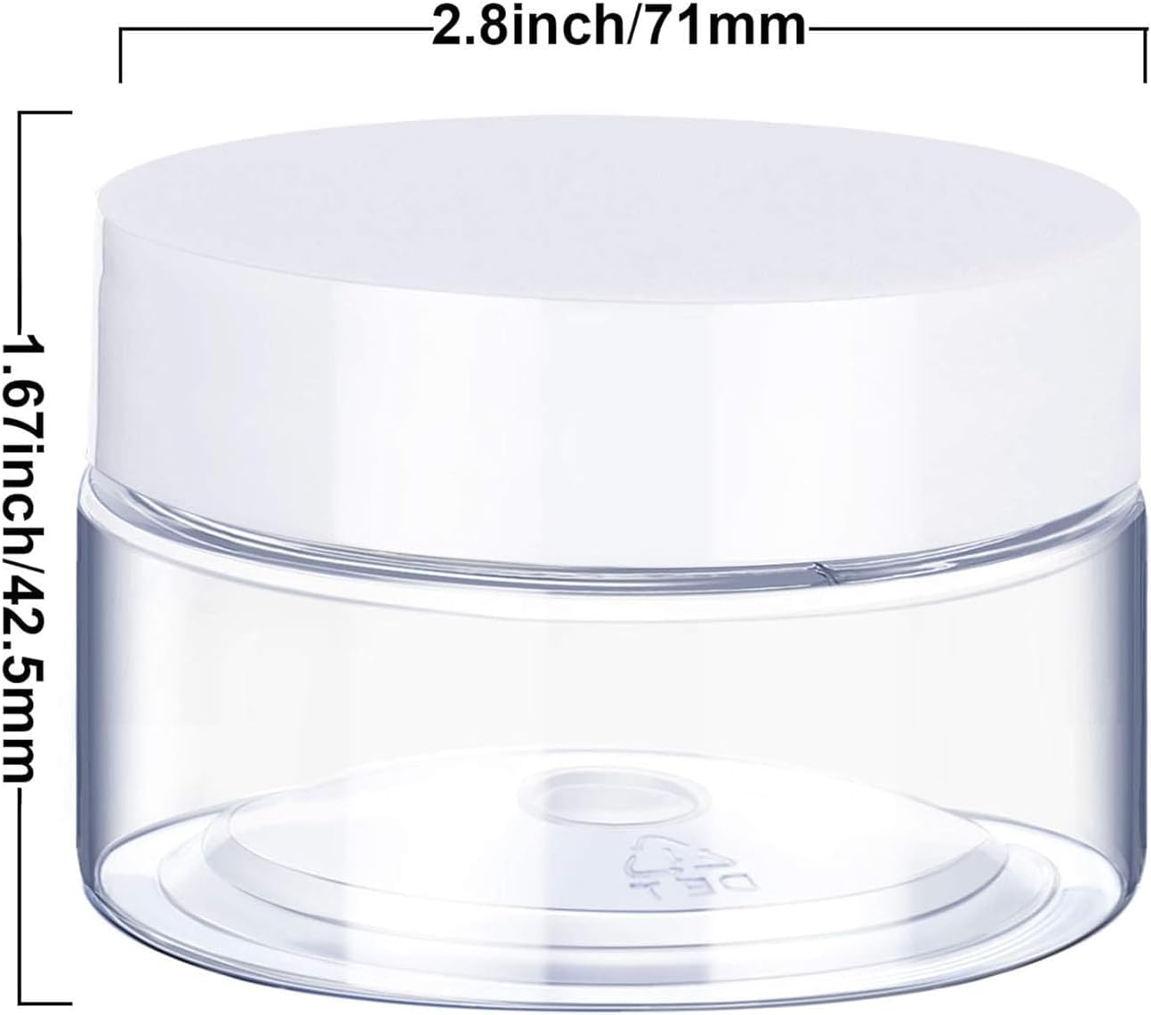 SATINIOR 6 Pack 4 oz Plastic Jars Containers with Lids Wide-mouth Refillable Leakproof Reusable Round Empty Jars for Travel Cosmetic Dry Food Spice Candy Cookie Home Kitchen Organizing(White)