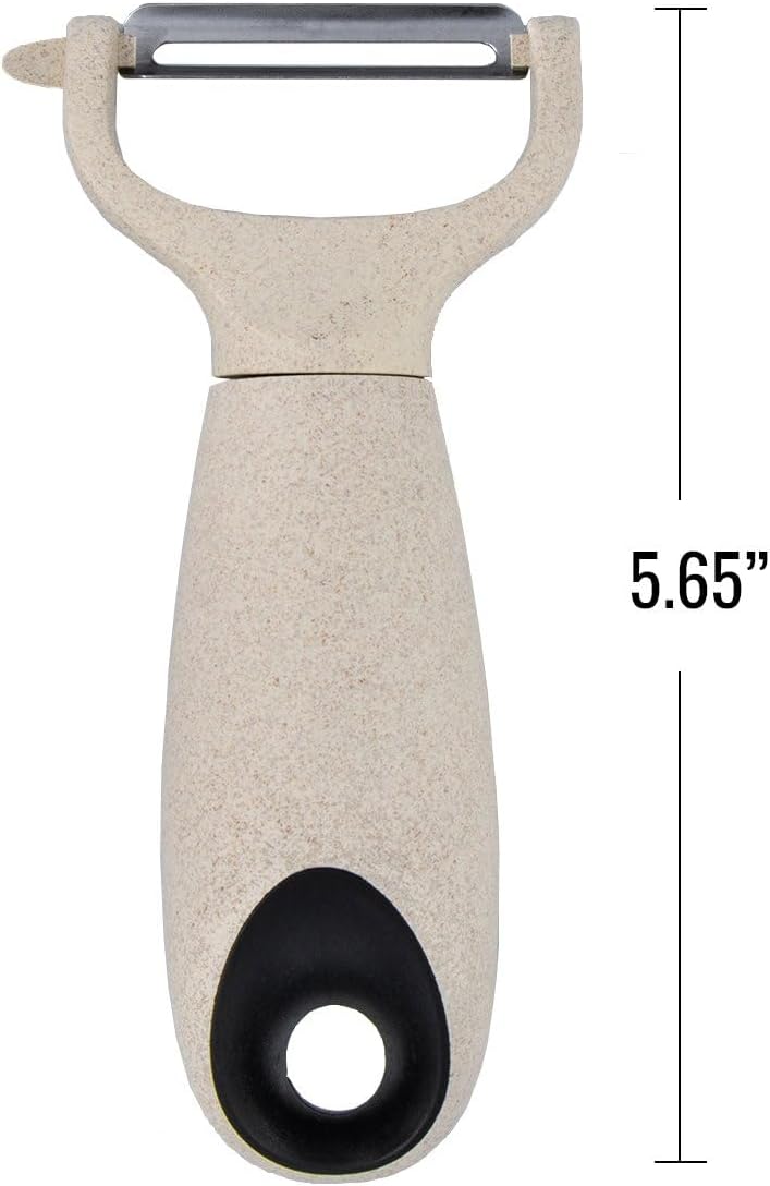 Beille Cream Stainless Steel Wheat Straw Vegetable Peeler Kitchen Utensils