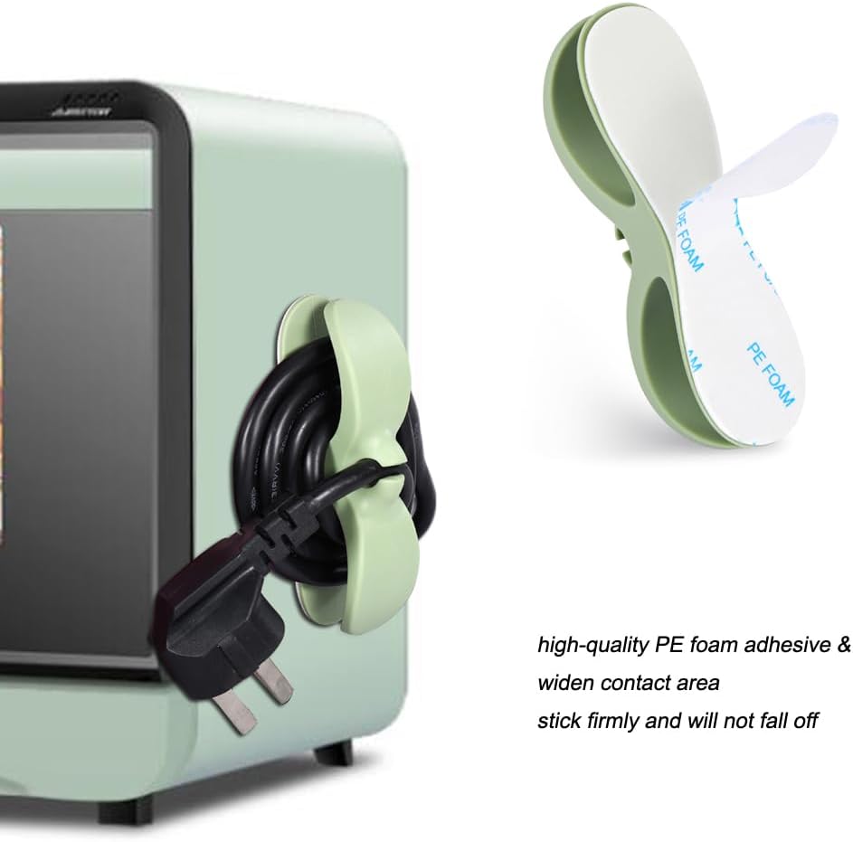 Cord Organizer for Appliances, 4PCS Kitchen Appliance Cord Winder Cable Organizer, Cord Holder Cord Wrapper for Appliances Stick on Pressure Cooker, Mixer, Blender, Coffee Maker, Air Fryer